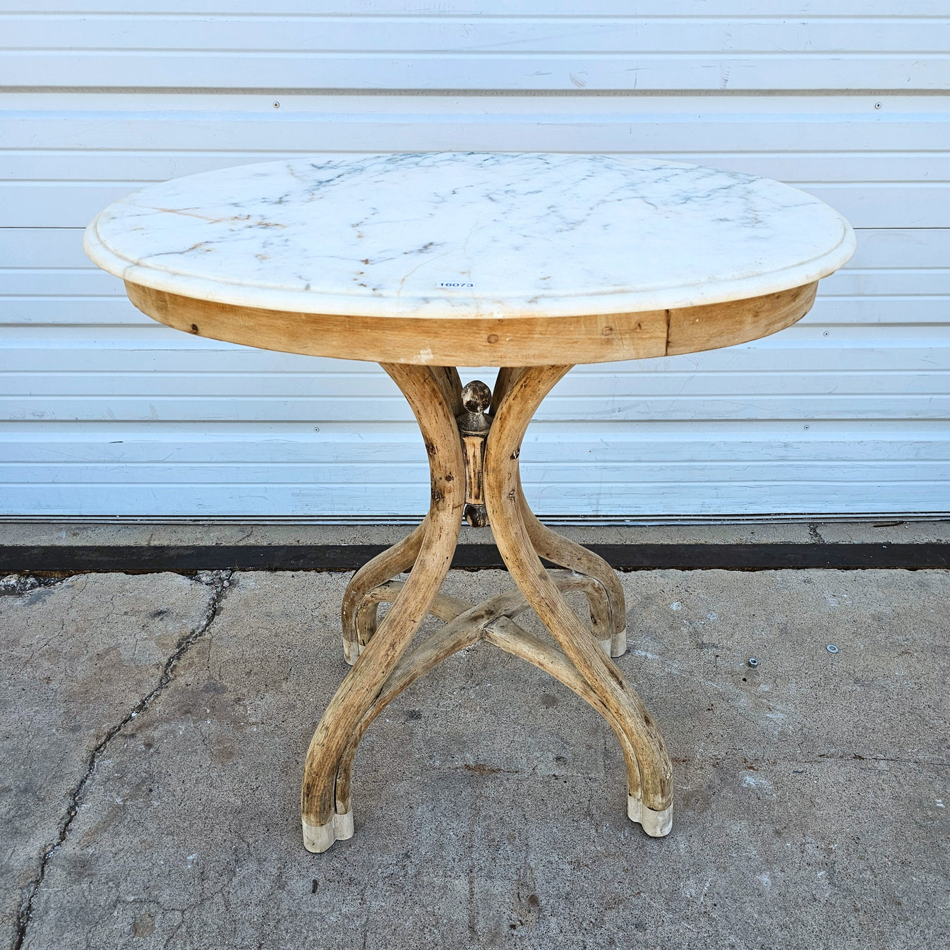 Bentwood Table with Marble Top