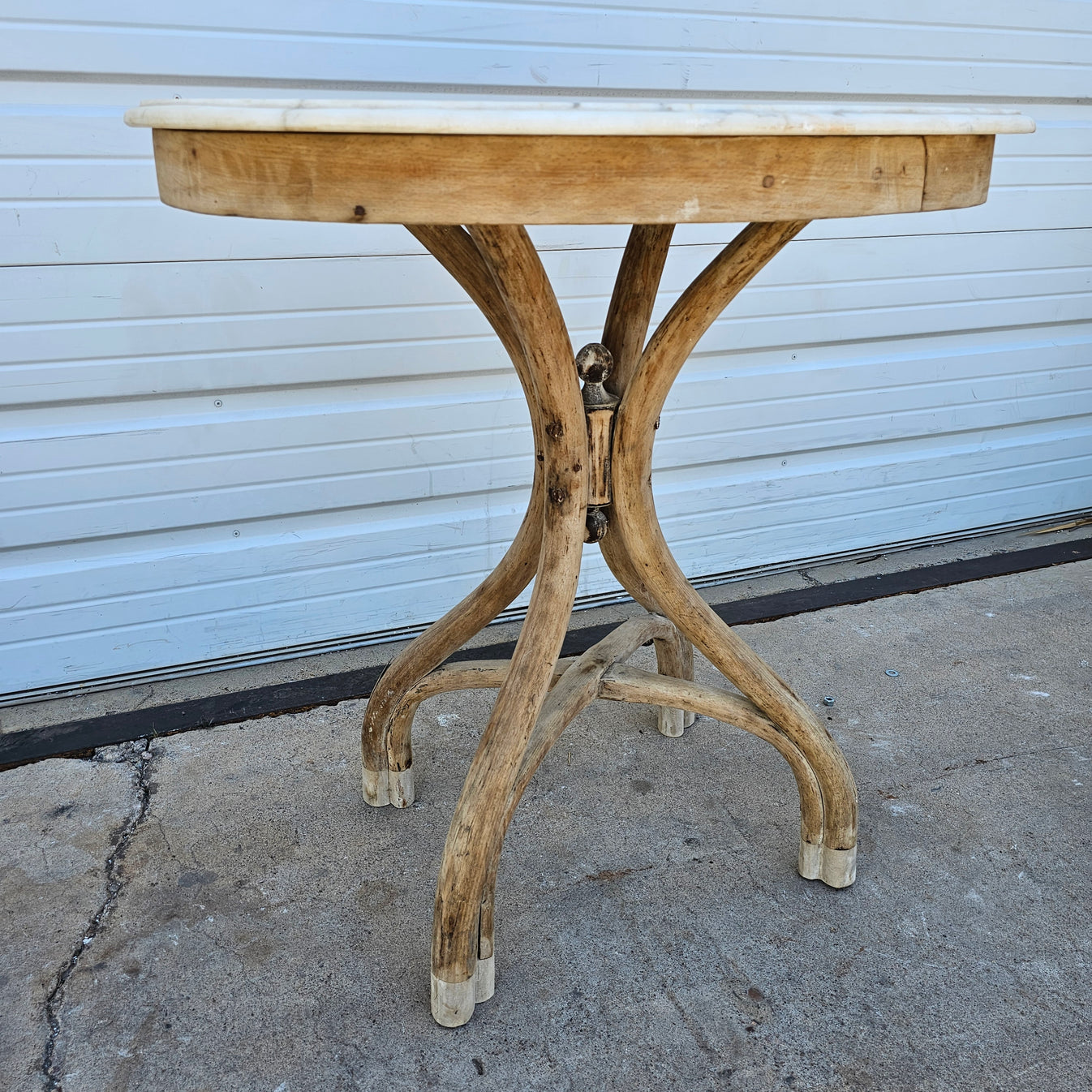 Bentwood Table with Marble Top