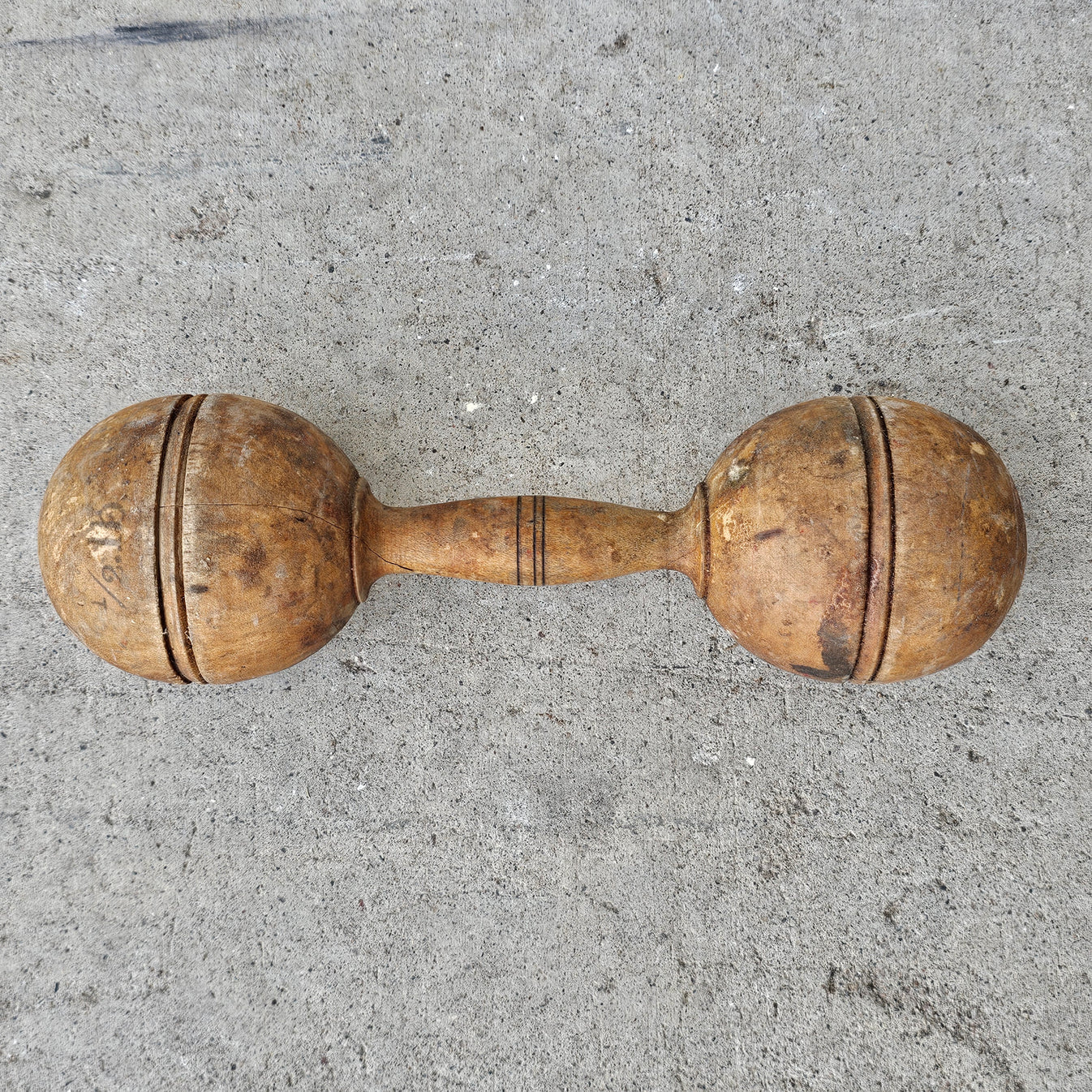 Antique Wooden Single Hand Weight
