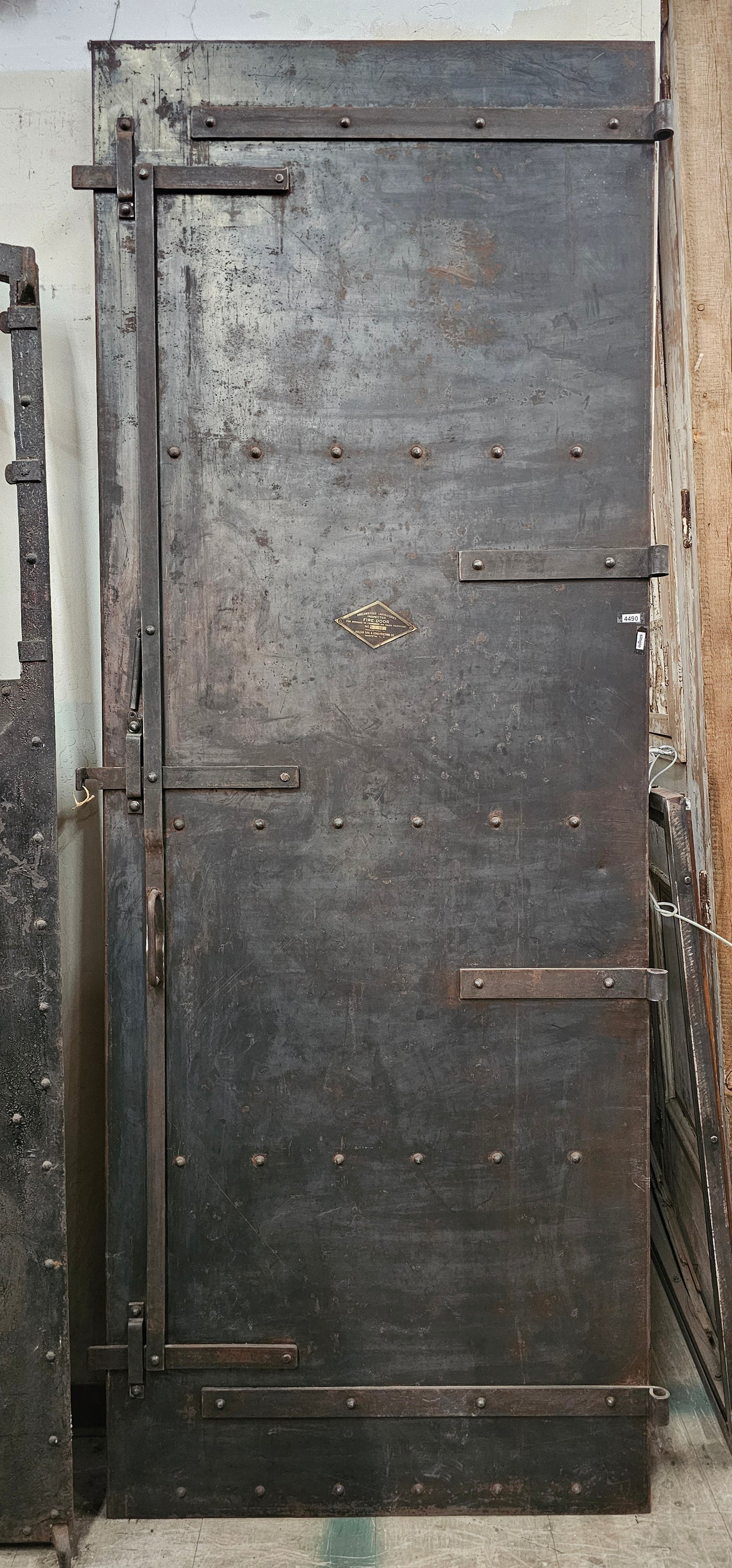 Industrial Black Iron Single Metal Fire Door