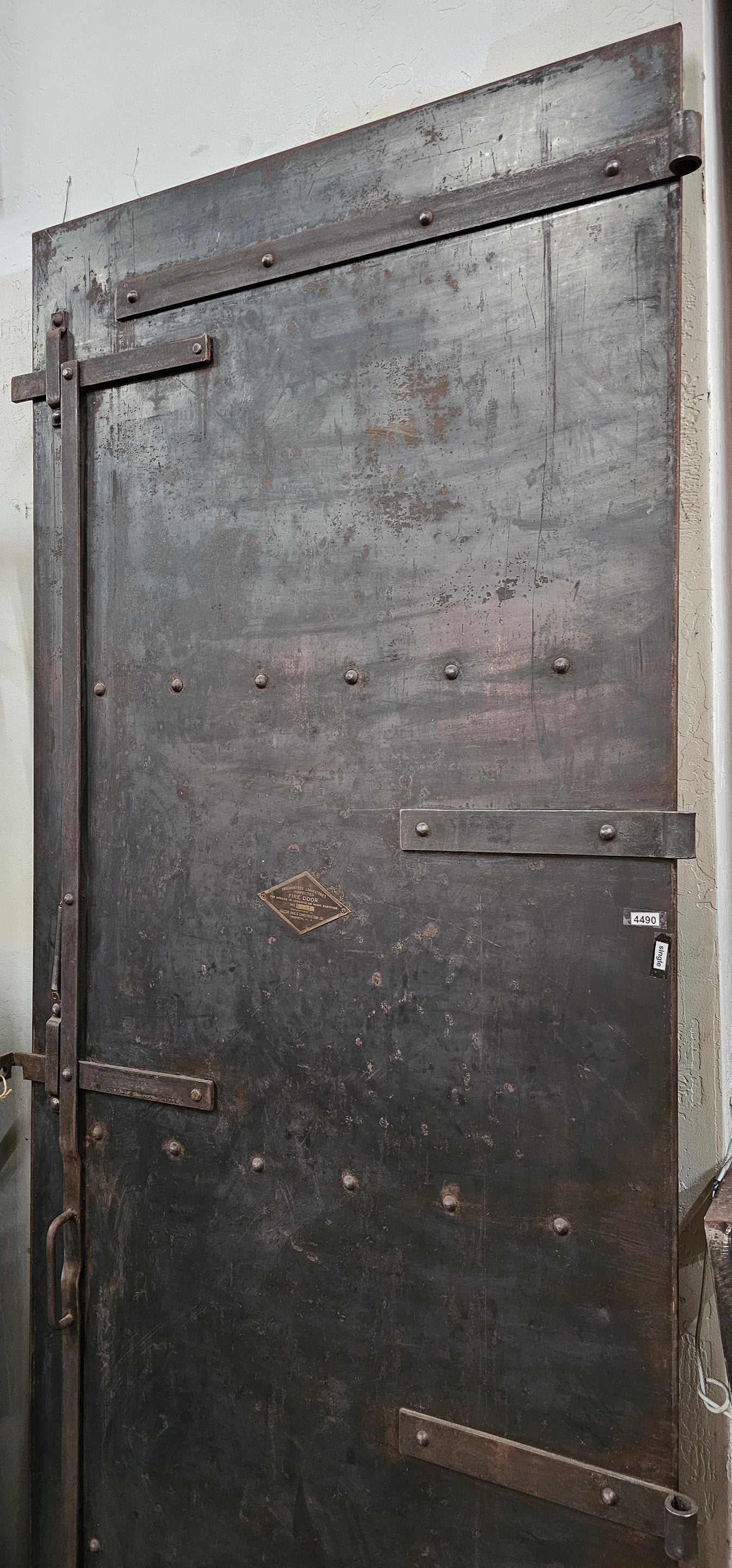 Industrial Black Iron Single Metal Fire Door