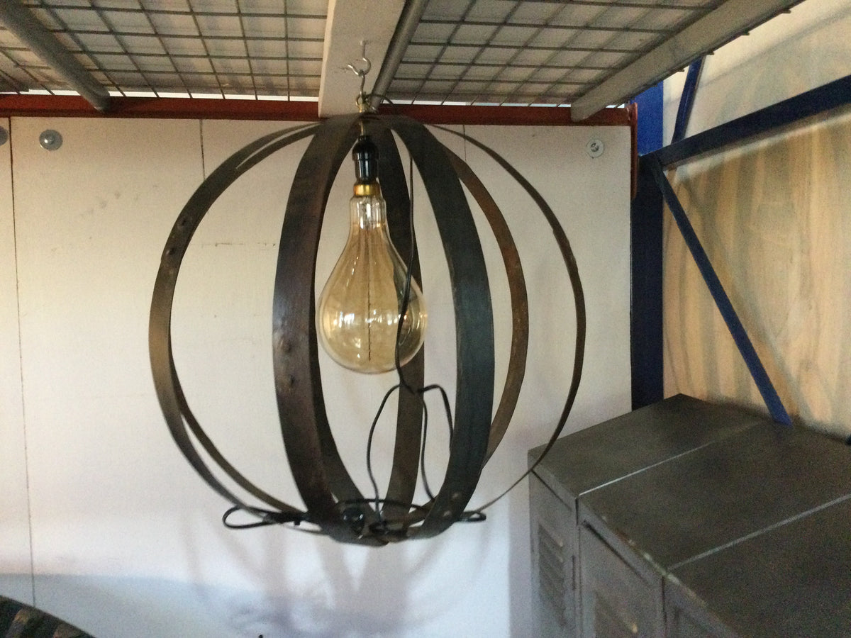 Wine Barrel Ring Orb Light