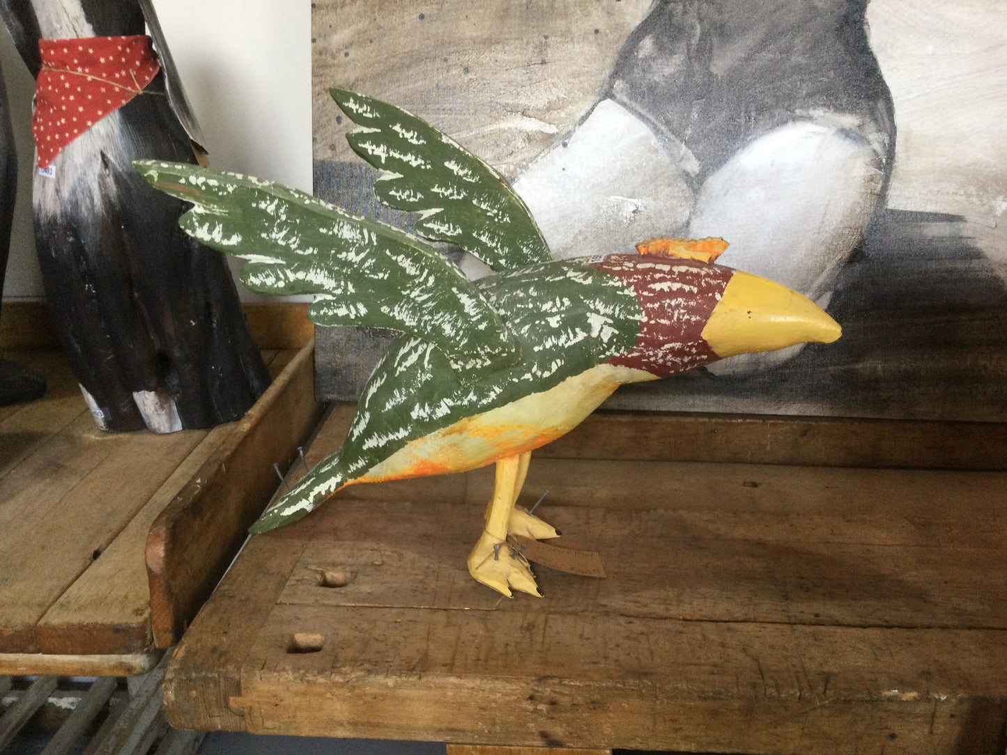 Folk Art Bird Figure