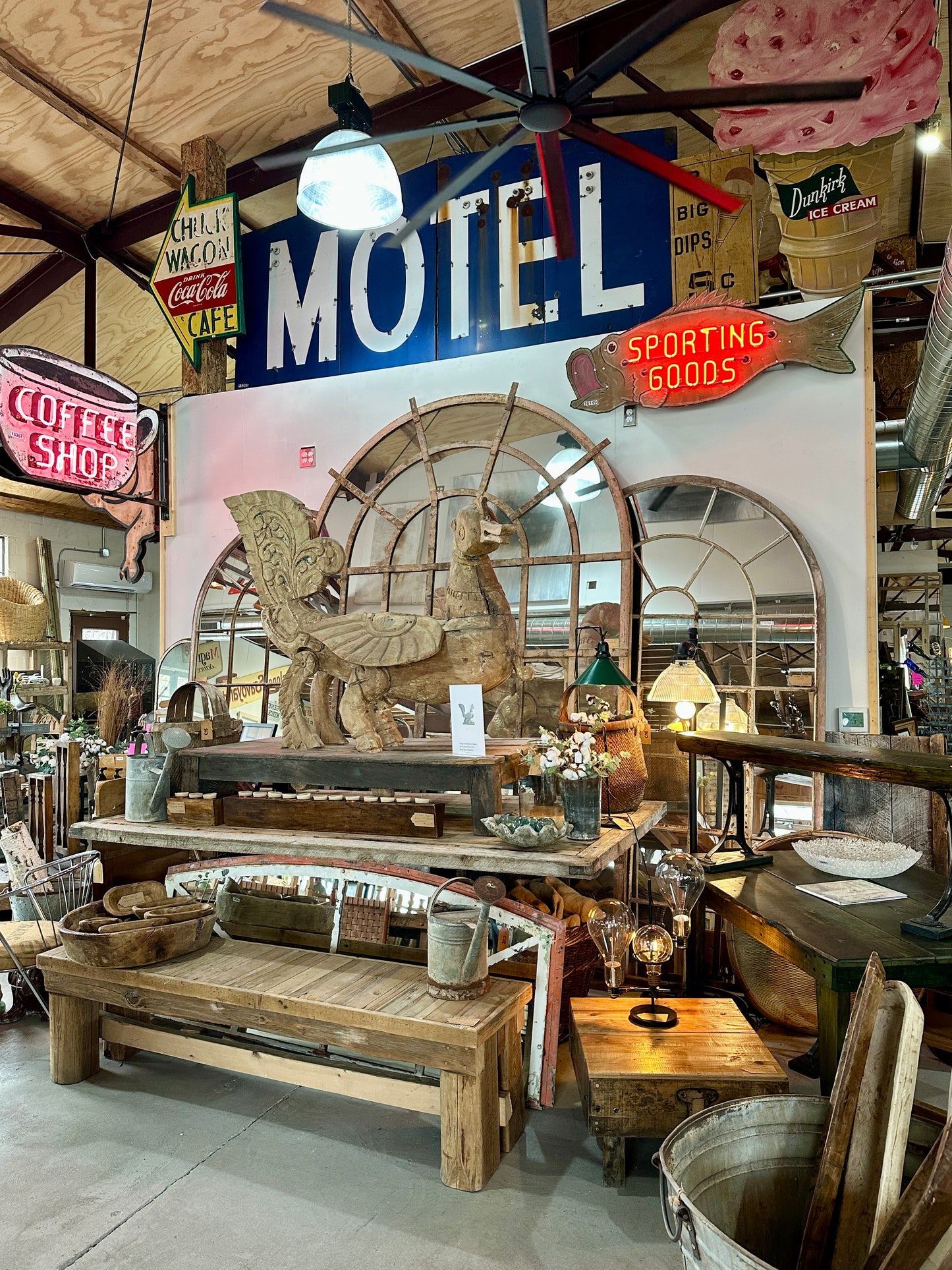 “Sporting Goods” Neon Fish Sign