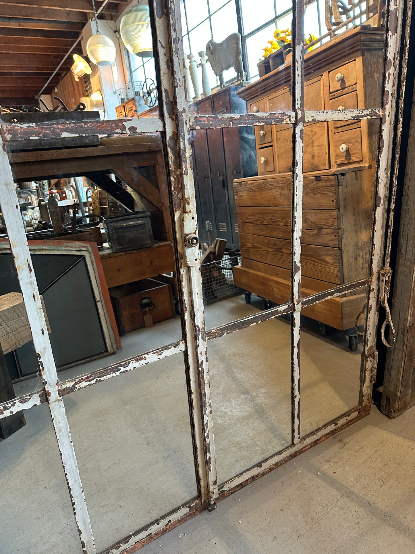 20 Pane Iron Industrial Factory Mirror