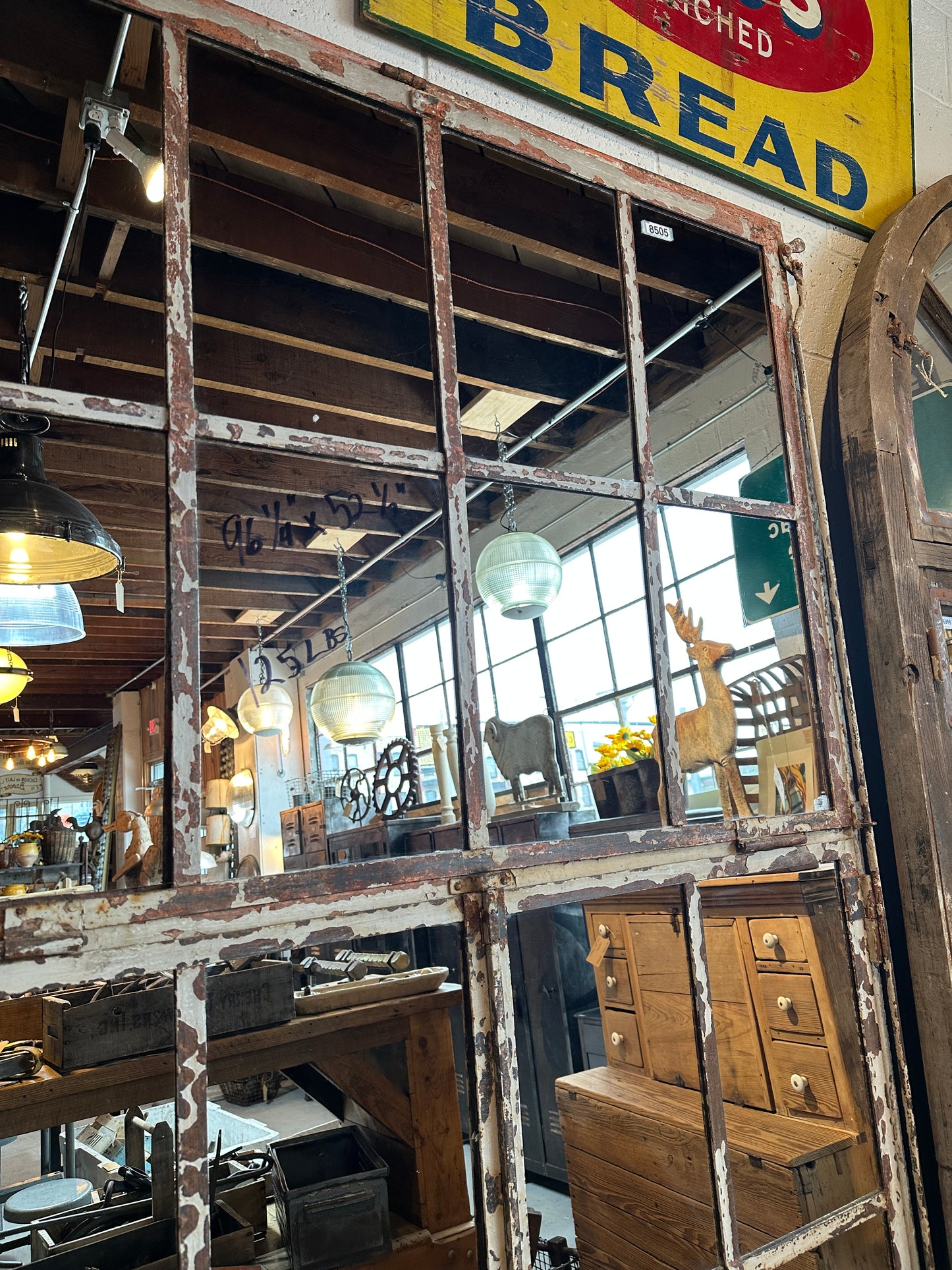 20 Pane Iron Industrial Factory Mirror