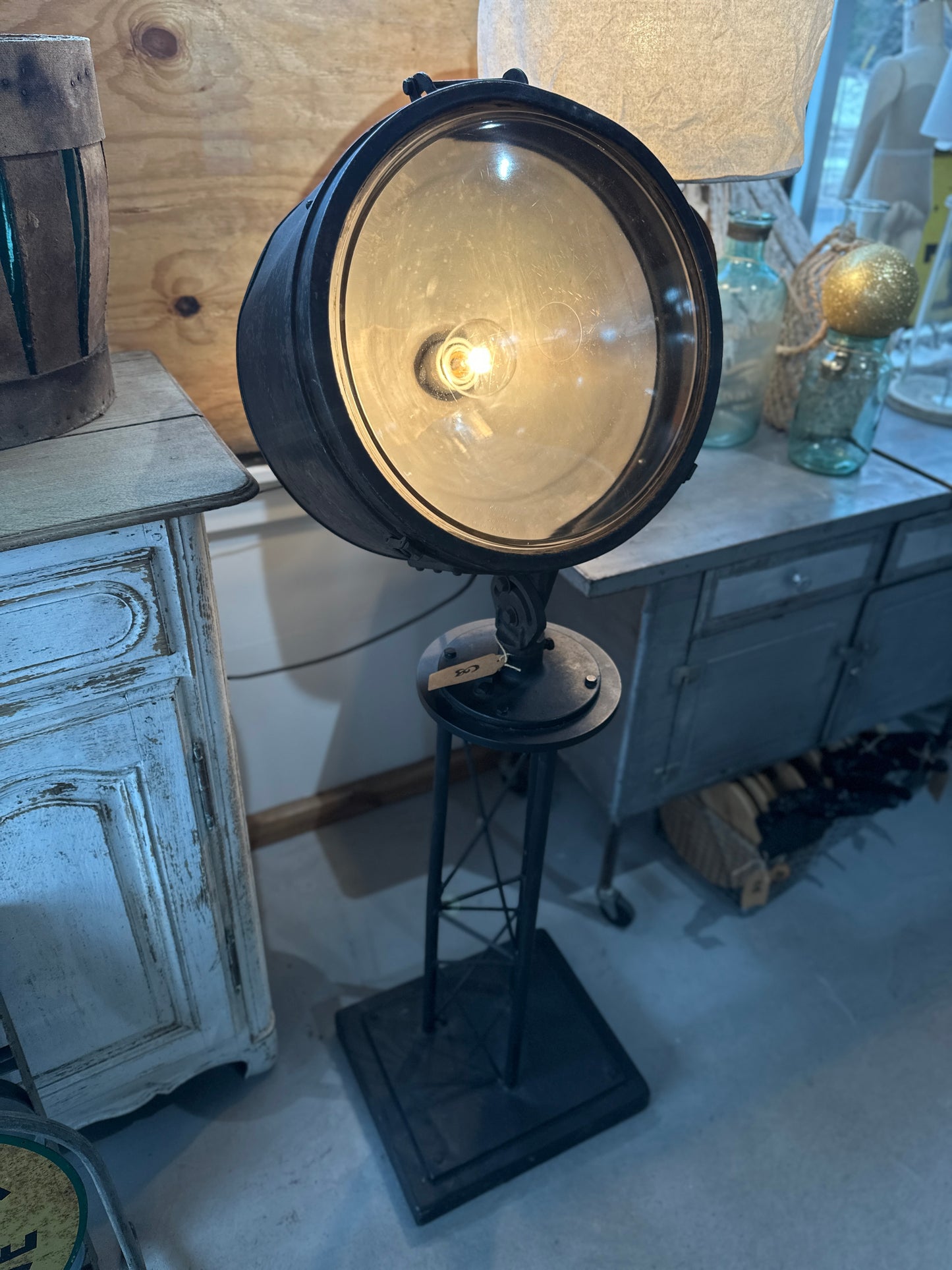 Flood Light Floor Lamp on Radio Tower Stand