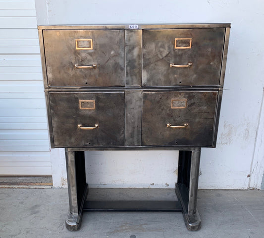 Stripped Metal Cabinet on Wheels