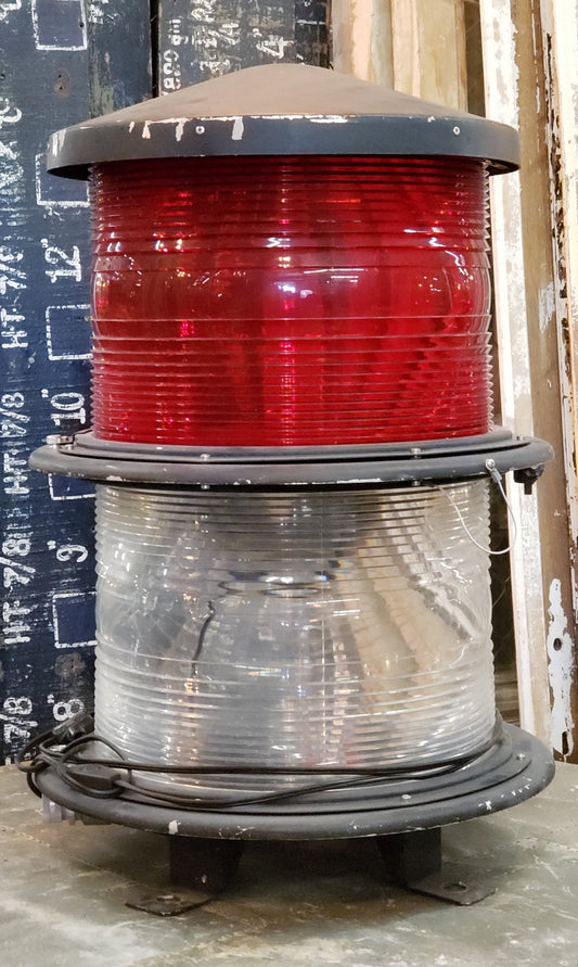 Repurposed Airplane Beacon Table Lamp / Light