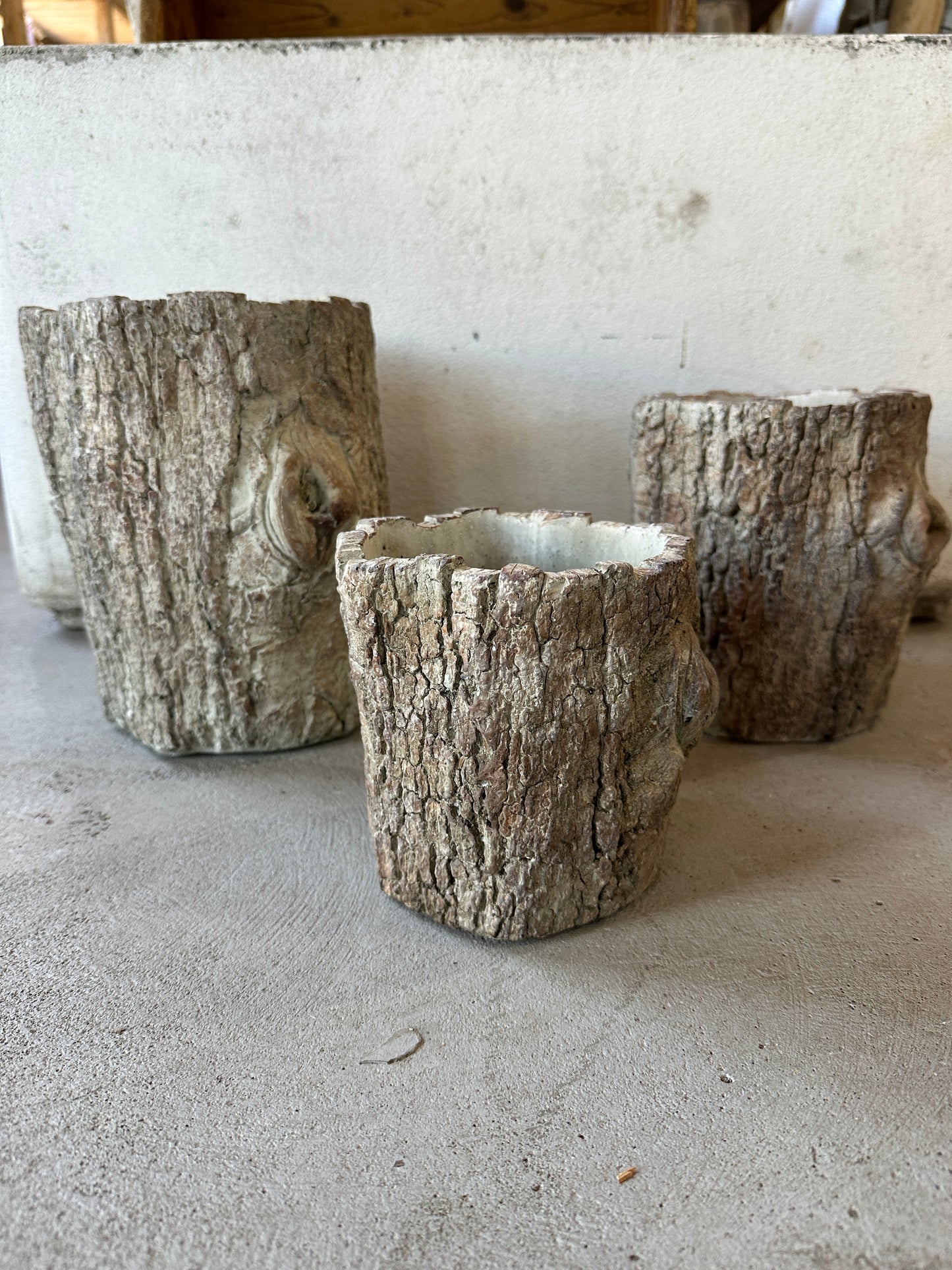 Faux Bois Log Planter - Small