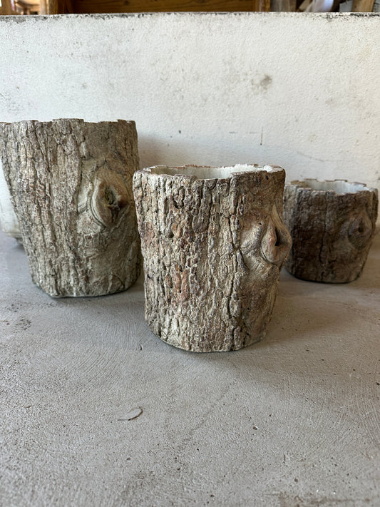 Faux Bois Log Planter - Medium