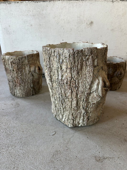 Faux Bois Log Planter - Large