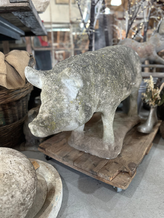 Large Concrete Pig