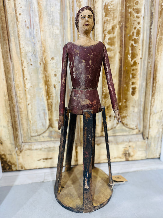Wooden Figure on Stand