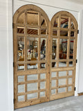 Single Arched Wood and Mirrored Door