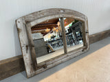 Arched 2 Pane Transom Mirrored Window Frame
