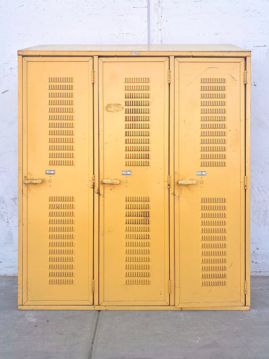 Set of 3 Yellow Lockers