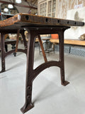 Repurposed Desk with Metal Legs & Wood Top