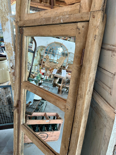 Mirrored 4 Pane Gothic Style Natural Wood Window Frame – Antiquities ...