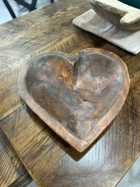 Extra Large Carved Heart Bowl