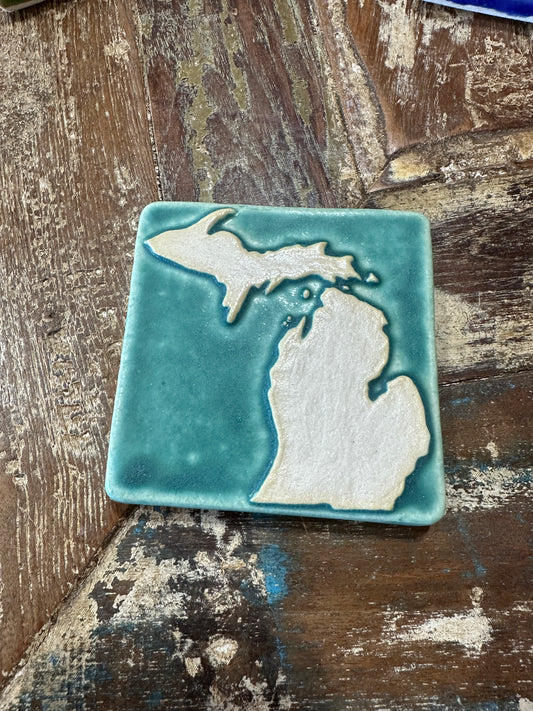 4x4 Michigan Tile, Sea Foam