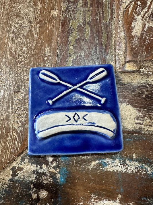 4x4 Canoe Tile, Blue