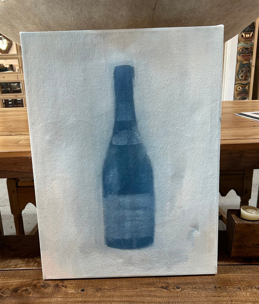 “Single Wine Bottle" Painting by Matt Priebe