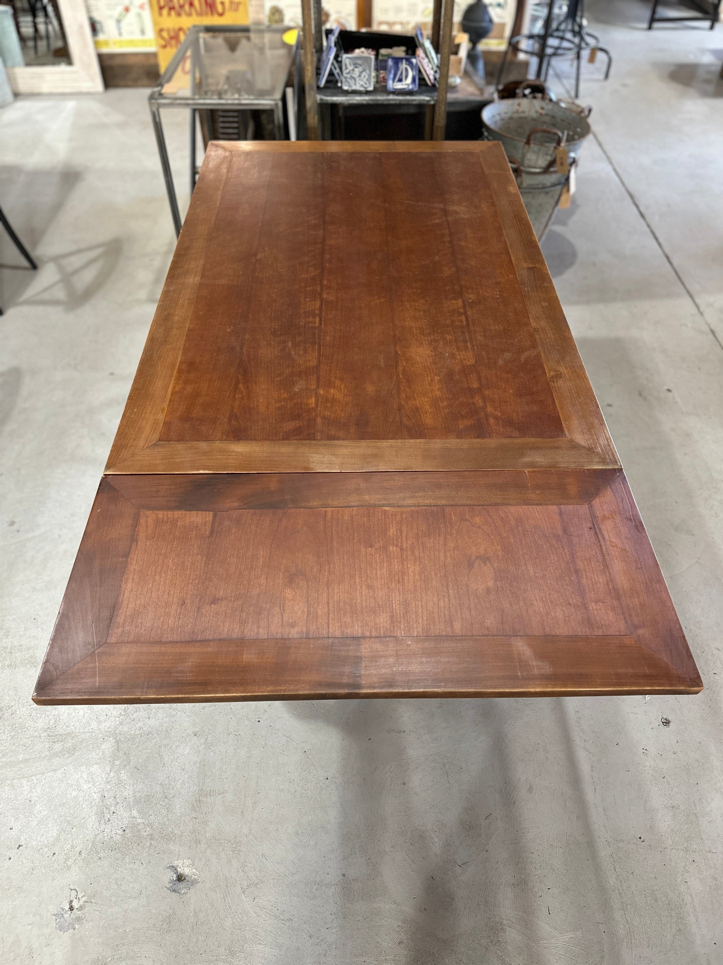 Cherry Wood Dining Table with Expandable Leaves from Normandy, France