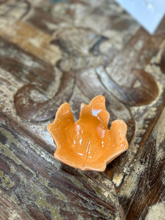 Leaf Dish, Orange