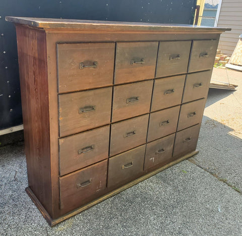 Wooden Cabinet with 16 Drawers