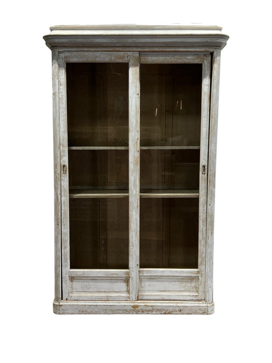 French Painted Store Display Cabinet