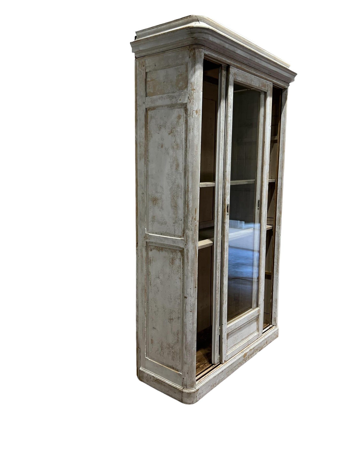 French Painted Store Display Cabinet