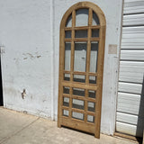 Single Arched Wood and Glass Door