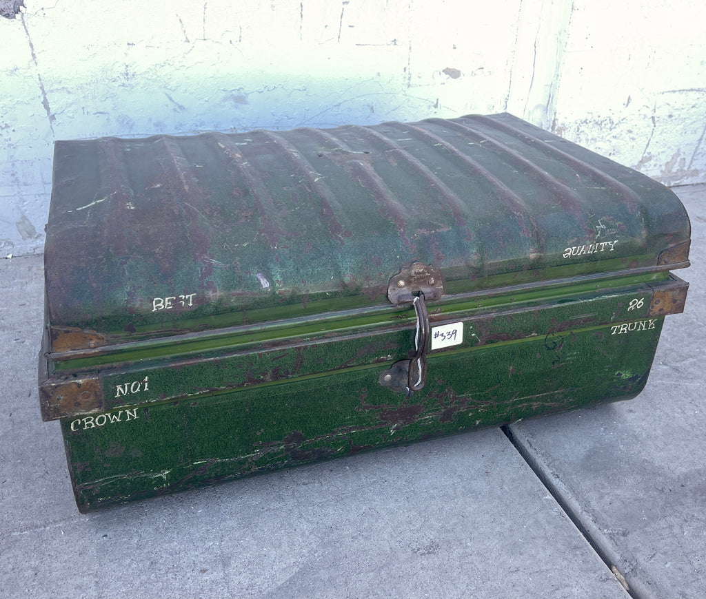 Green metal trunk