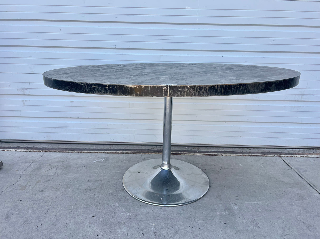 Oval Steel Table