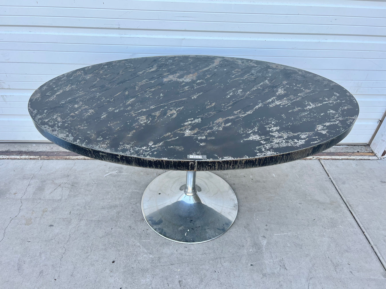 Oval Steel Table