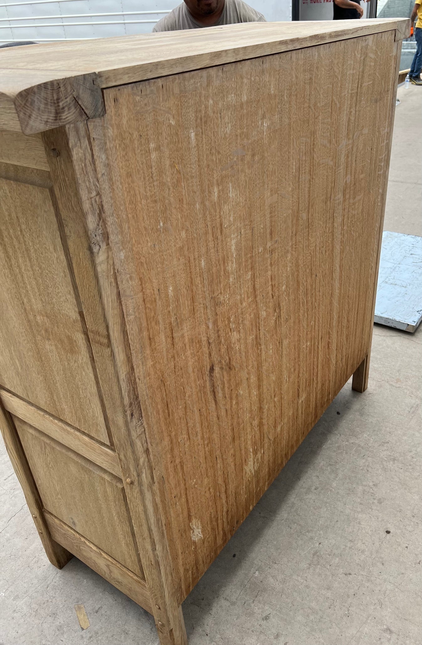 Bleached Cabinet with Two Drawers