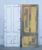 4 Panel Single Distressed Paint Wood Door