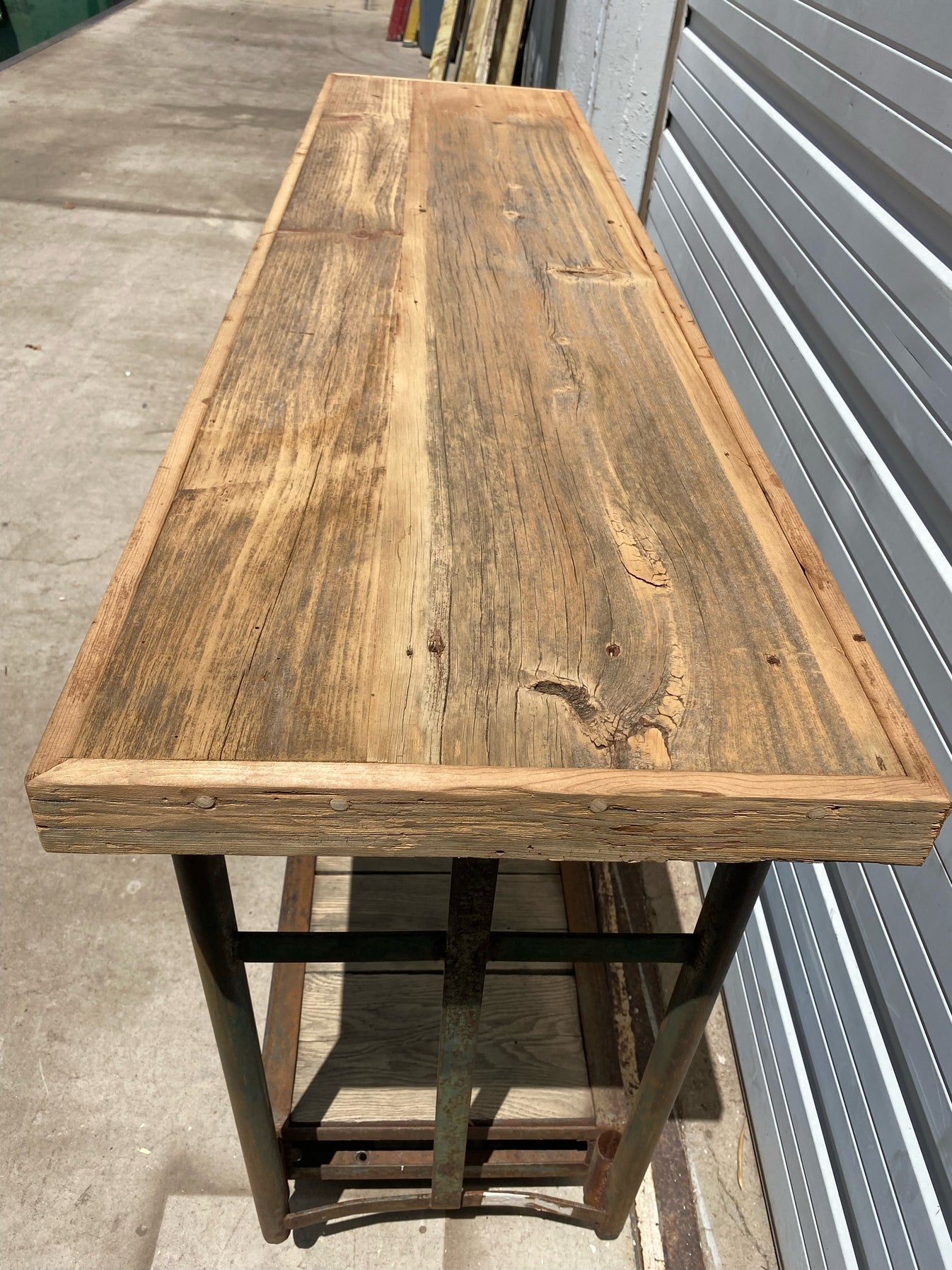 Repurposed Luggage Trolley Console Table