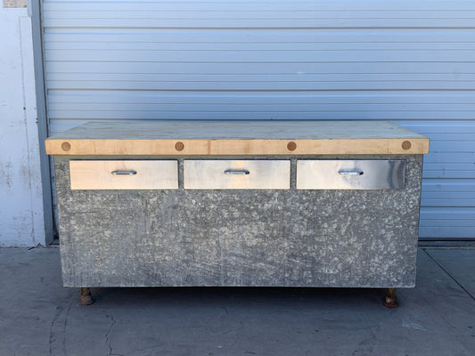Butcher's Table with 6 Drawers