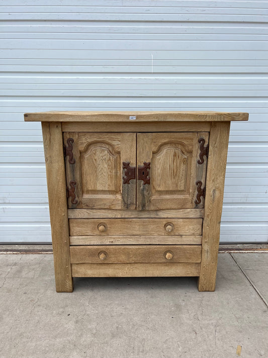 Bleached Cabinet with Two Drawers