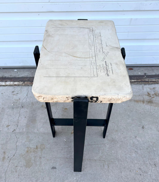 Large Lithography Stone Side Table