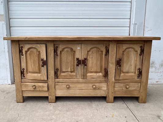 Paneled Bleached Sideboard