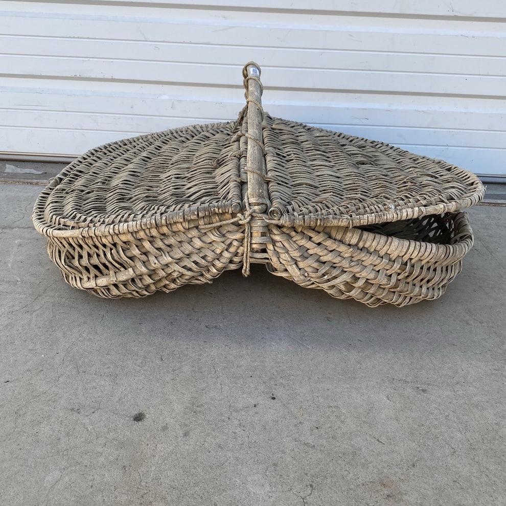 French Mushroom Gathering Basket with Lids