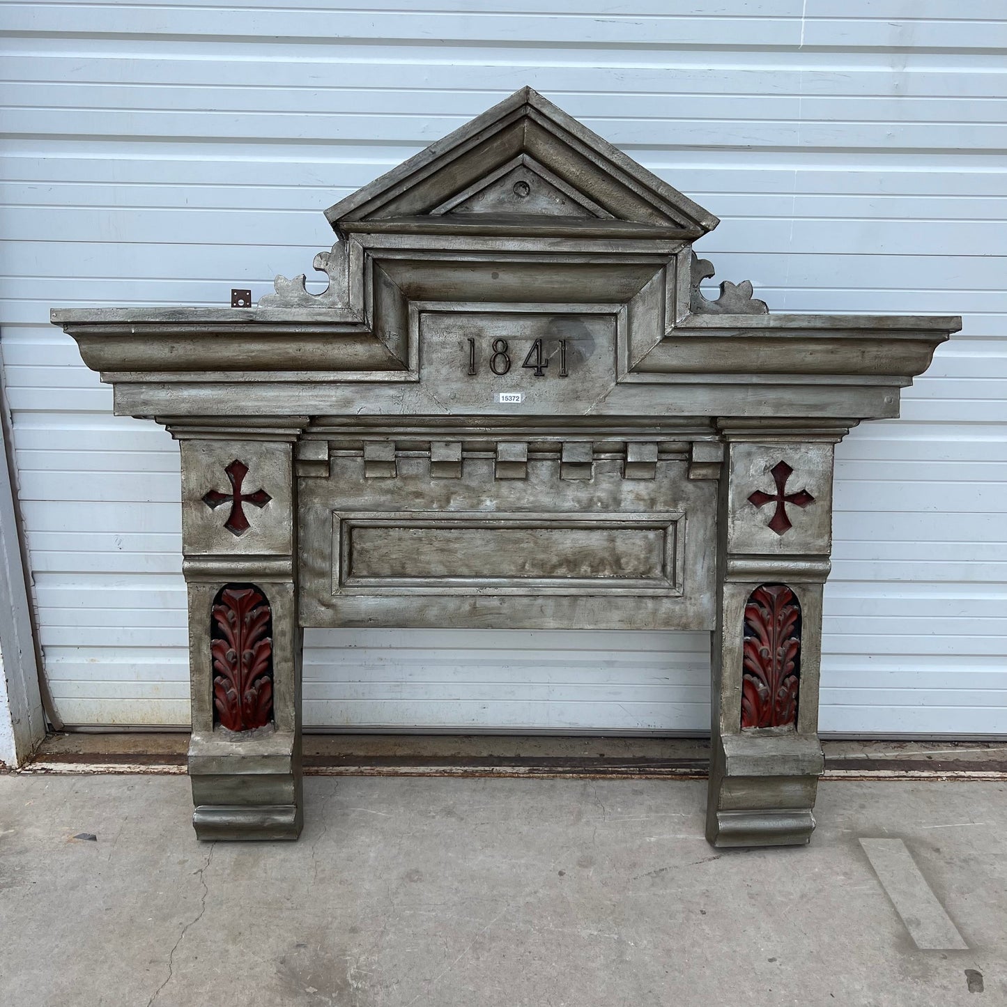 Salvaged Architectural Antique Zinc Header