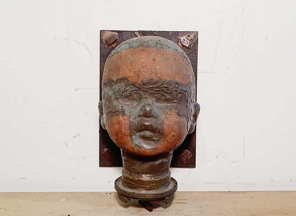 Industrial Iron Doll Head Mold (Decor)