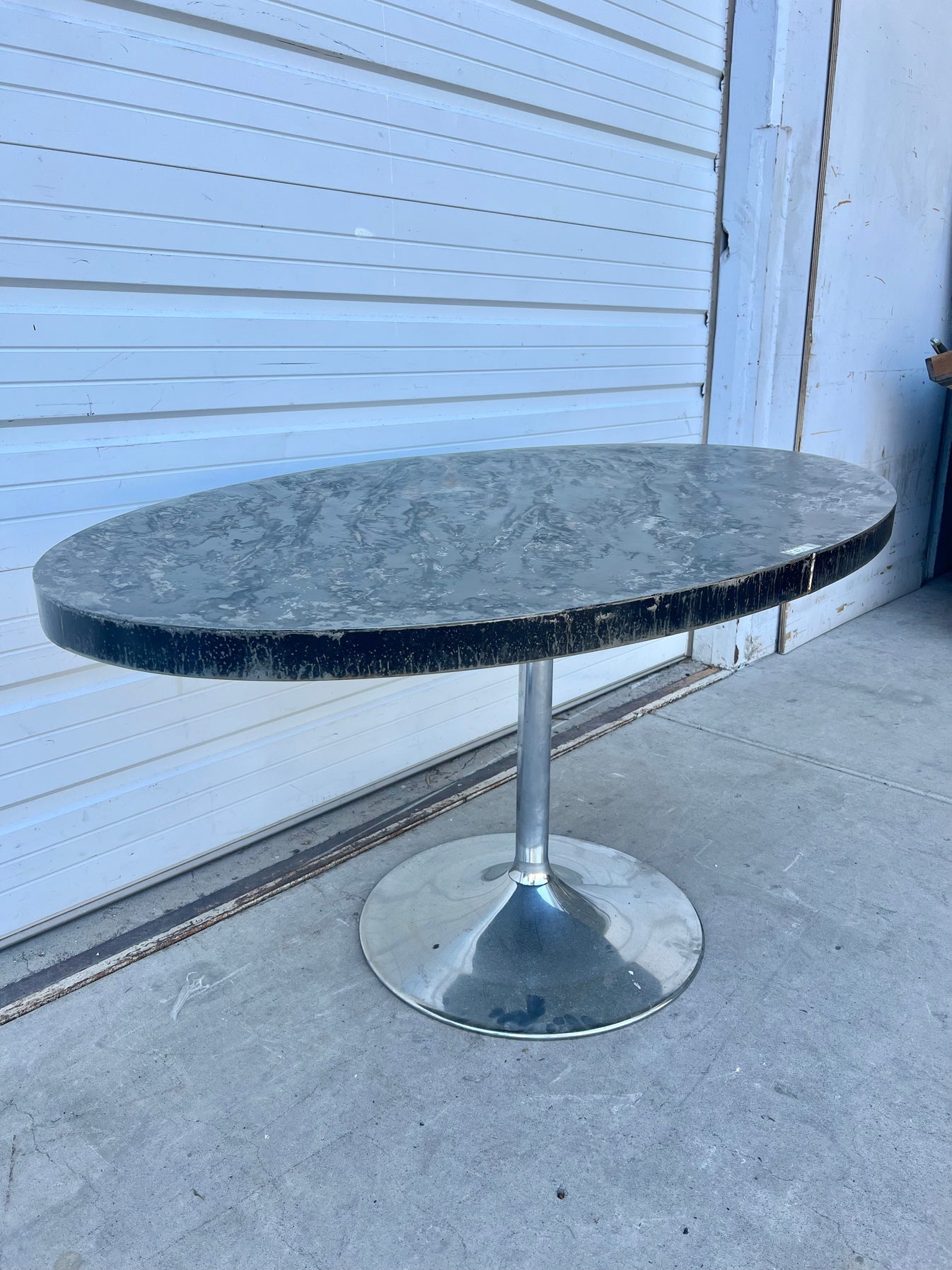 Oval Steel Table