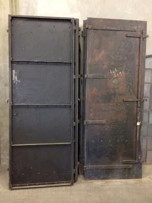 Industrial Black Iron Single Metal Fire Door