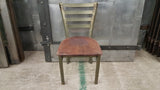 Metal Horizontal Slat Back Chair
