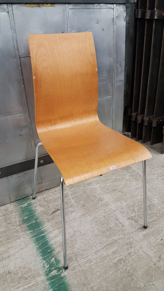 Wooden Chair with Metal Legs